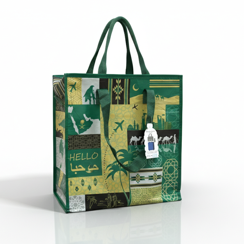 green travel bag